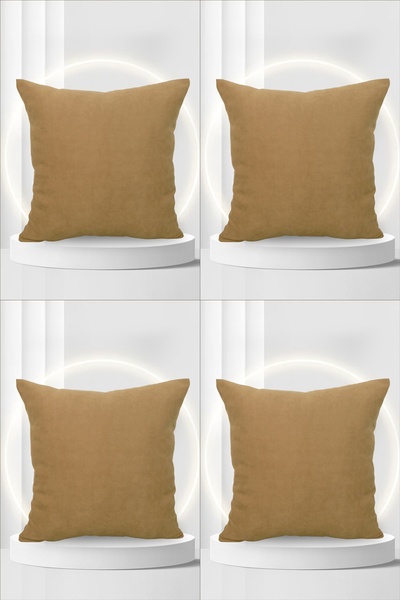 FsFuschia Husă de pernă simplă cu textură tip fagure din piele întoarsă, set ...