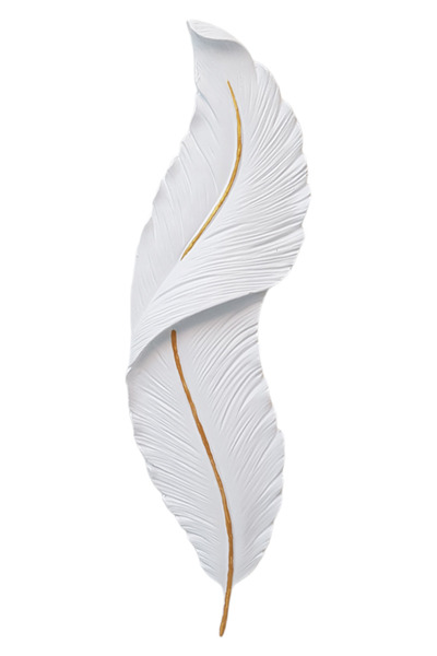 Arose DUVAR YAPRAK DEKOR DUVAR DEKORU EV OFİS DEKORU BEYAZ YAPRAK DEKOR BİBLO...