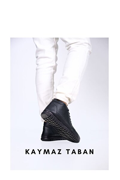 G GÜR MODA Tam Ortopedik Sıcak Astar Ip Detaylı Lastikli Hafif Su Geçirmez Soguk Geçirmez Günlük Klasik Bot