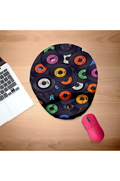 UcuruStore Mouse Pad Oval Colorat cu Suport pentru Încheietura Mâinii