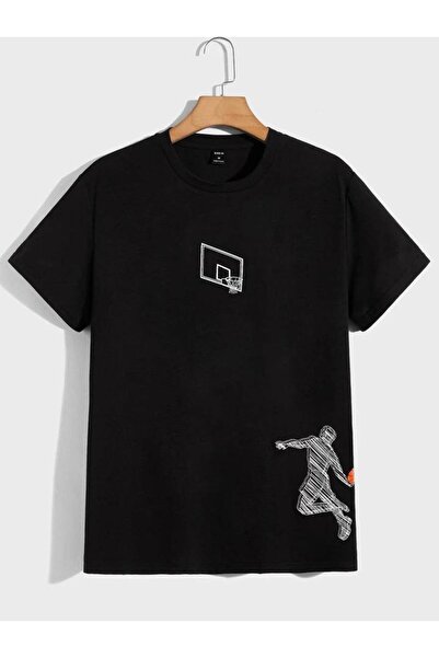 Khione تي شيرت قطني 100% كبير الحجم مطبوع عليه سلة بتصميم للجنسين