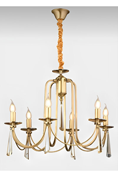 burenze Modern Exclusive Kristal Taşlı Countess Avize Eskitme Kontes 6’lı