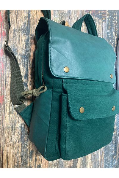 Street Bag Δερμάτινο σακίδιο πλάτης Geronimo με κάλυμμα καθημερινής χρήσης Σχολική τσάντα ταξιδιού για κάμπινγκ