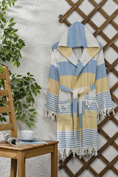 RASERSA Halat de baie peshtemal cu glugă din bumbac unisex