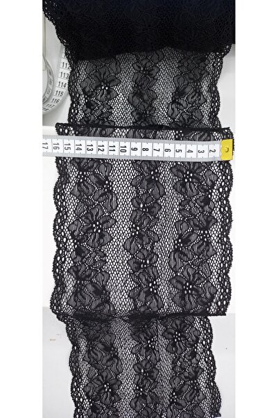 Tuhafiş 2 متر 16 سم.عرض الدانتيل الأسود مع الليكرا