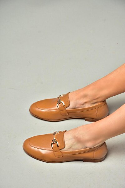 Fox Shoes S944037903 Γυναικείες μπαλαρίνες Tan γνήσιο δέρμα