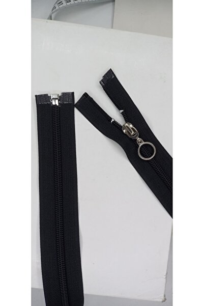 Tuhafiş Siyah 115 Santim Ferace Pardesü Mont Fermuarı Üstten Katlayarak Isted...