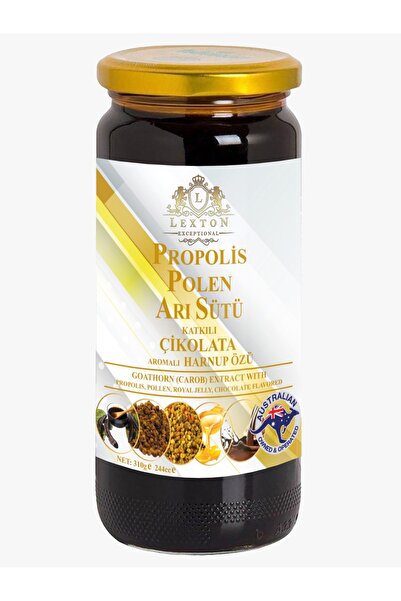 lexton Propolis & Polen Arı Sütü Katkılı Çikolata Aromalı Harnup Özü 310 gr