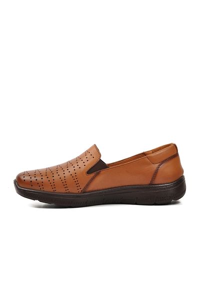 Voyager 9488 Tan Genuine Leather Women's Casual Shoes