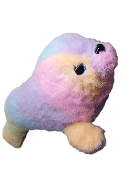 LRS STORE Peluş Fok Balığı Sevimli Deniz Aslanı Pudra Renkli 30 cm Uyku ve Oy...