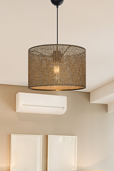 manogrup avize aydınlatma Nora 30'luk artı desenli kahve sarkıt avize