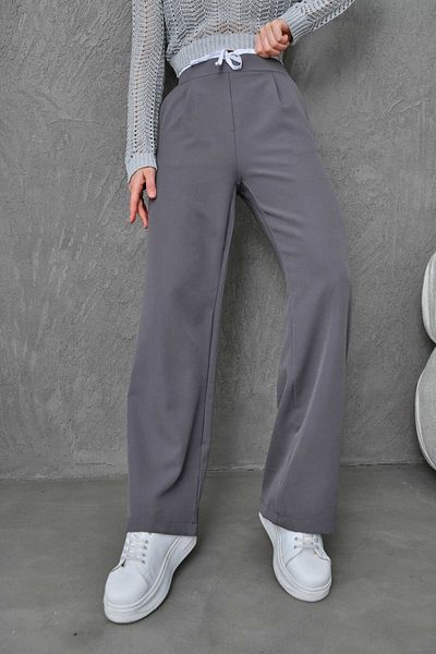 VOLT CLOTHİNG Weiße Lycra-Hose mit hoher Taille und Futter für Damen