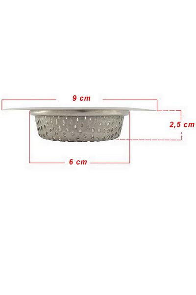 Neler Geldi Neler 9 Cm Large Size Stainless Steel Sink Strainer - Sink Strainer - Sink Strainer