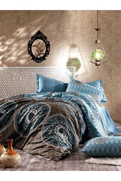 Gasel Home طقم غطاء لحاف فردي من القطن 100% 5 نجوم منسوج من RANFORCE (بدون مل...