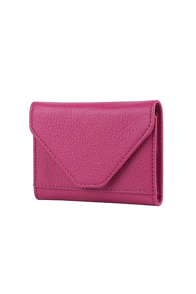 Bagacar Ροζ Unisex Πολυμάτινο Γνήσιο Δερμάτινο Πορτοφόλι Μικρής Κάρτας