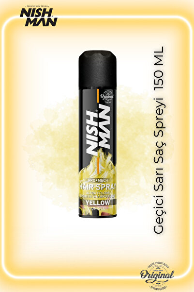NISHMAN Renkli Saç Spreyi /sarı - 150 Ml