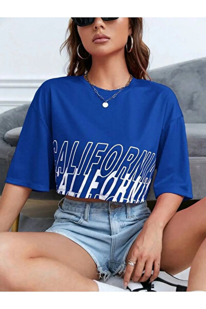 Machetta Жіночий оверсайз кроп-футболка з принтом Каліфорнія