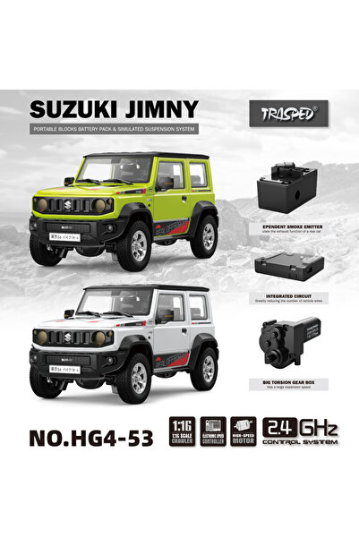 HG SUZUKI JIMNY TRASPED Uzaktan Kumandalı Model RC Araba 1/16 2.4G 3WD Şarjlı Offroad Jeep Arazi Aracı