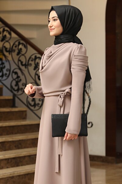 RABEYSA Kadın Vizon Tesettür Elbise