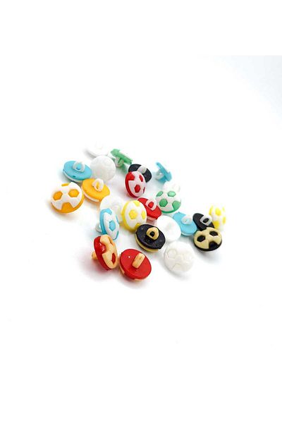 platin hediyelik 120 Pieces Football Ball Baby Button Set, Baby Button