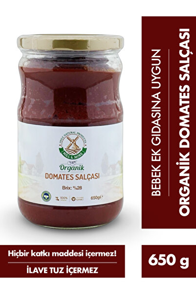 Mill & More Only Natural Products YENİ MAHSUL Organik Tuzsuz Domates Salçası 650 g
