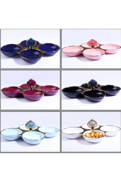 Kosova MUBA CONSEPT PORSELEN PEARL 4 BÖLMELİ ÇEREZLİK 29,5 CM