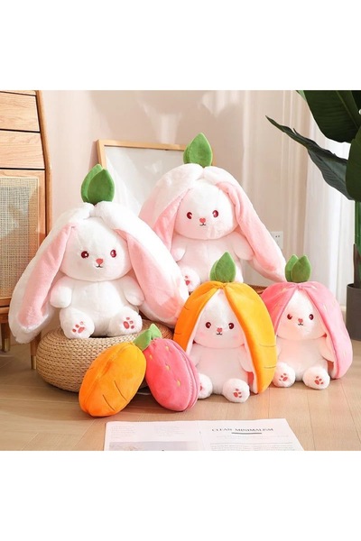 CHANCE GİFT Sürpriz Havuç Peluş Tavşan 50 Cm Oyuncak Hediyelik Sevgiliye Çocu...