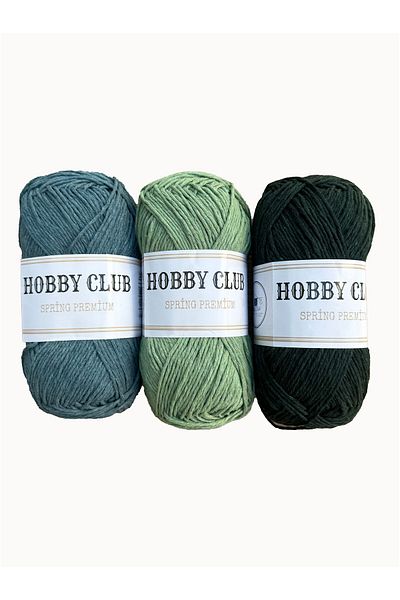 hobby club Set de 3 fire de bumbac premium 100%, frânghie de perforare, frânghie amigurumi, frânghie de tricotat din bumbac