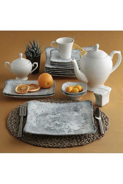 Güral Porselen Spinoza 511 30 Piece Porcelain Breakfast Set - Gbsspn30Khr511