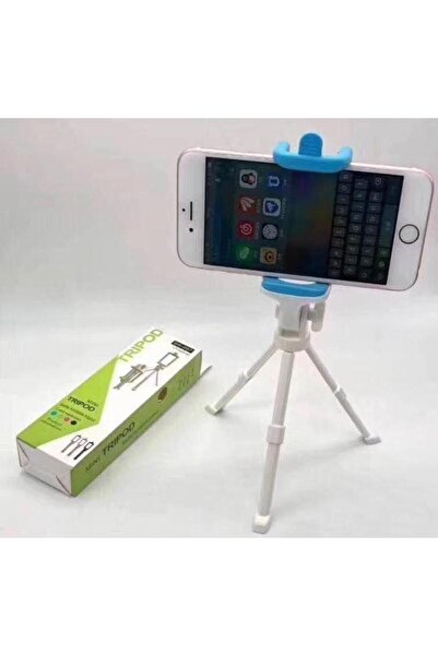 Genel Markalar Mini Tripot Fotoğraf Video Çekim Telefon Tutuculu 20 Cm Renk Mavi