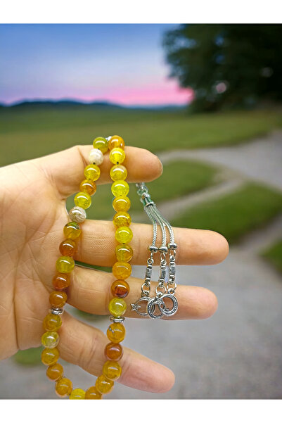 DOĞAL TAŞ CENNETİ Mărgele de rugăciune Sari Crab Agate - Piatră naturală, pla...