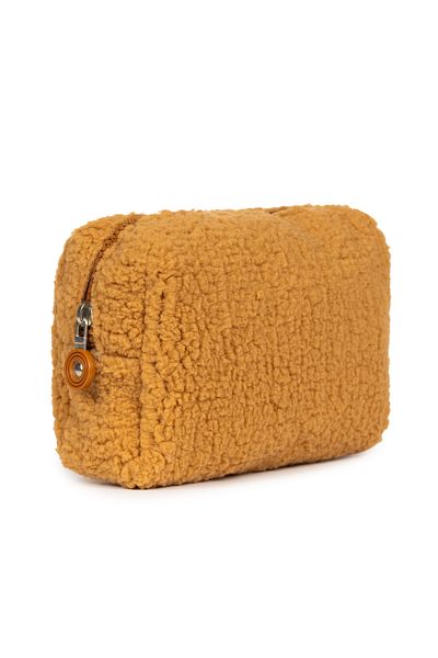 NOTHING Γυναικεία Tan βελούδινη τσάντα μακιγιάζ Travel Organizer
