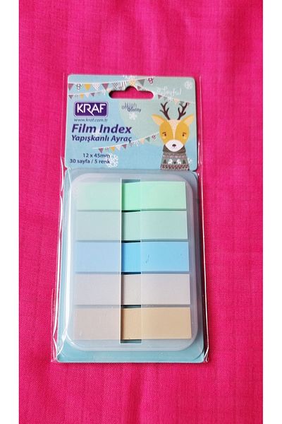 Modellino 5 Colors 30 Sheets 12x45mm Adhesive Kraf Deer Bookmark Film Index