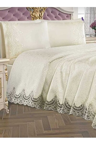 bursa çeyiz BURSA ÇEYİZ FRANSIZ DANTELLİ ÇEYİZLİK PIKE TAKIMI 6 PARÇA