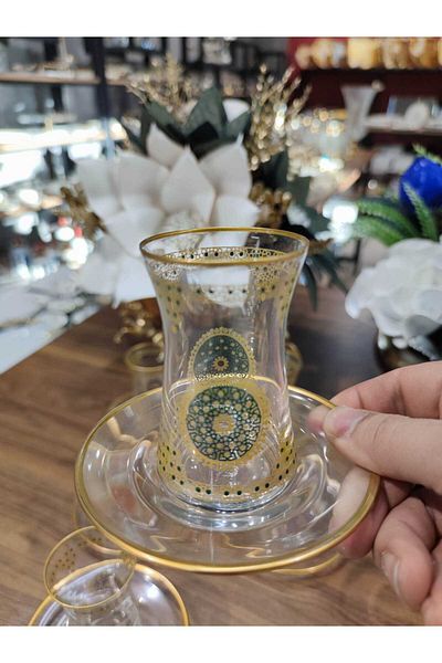 Paşabahçe PANDORAN'S BOX PASHABAHCE SPECIAL PRODUCTION COLOURED TEAP CUP SET FOR 6