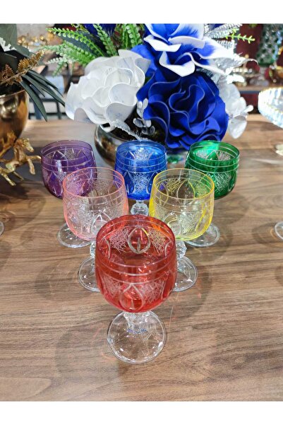 BOHEMİA CRYSTAL PANDORANINKUTUSU BOHEMIA كريستال ليف نمط ملون بني كوب ماء جان...