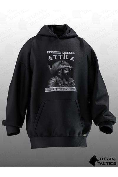 TURAN TACTICS Hanorac OVERSIZE IMPRIMAT DUMNEZEU ATTİLA (UNISEX)