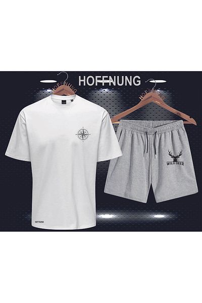 HOFFNUNG Full Shorts Compass Compass Unisex Bottom Top Set