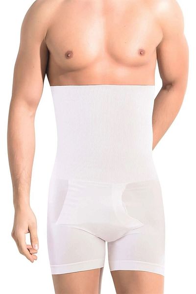 by İGP Ανδρικός κορσές μπόξερ White Belly Tightening Instant Belly Slimming