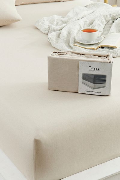 TABEA HOME 100% Cotton Double Fitted Sheet 2 Pillow Cases