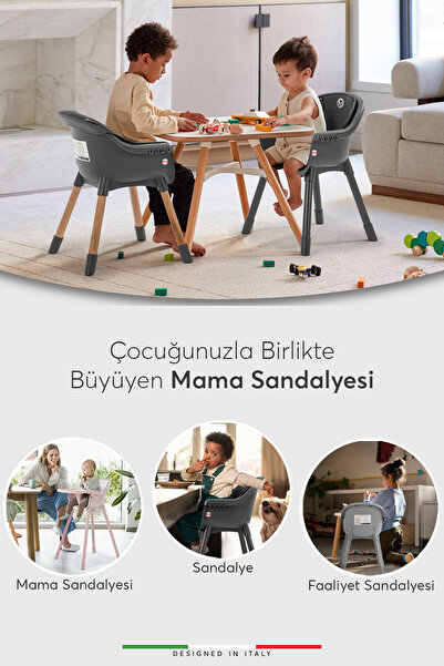 Elele Misto 4in1 Bebek Mama Sandalyesi ve Mama Oturağı İç Pedli Mavi