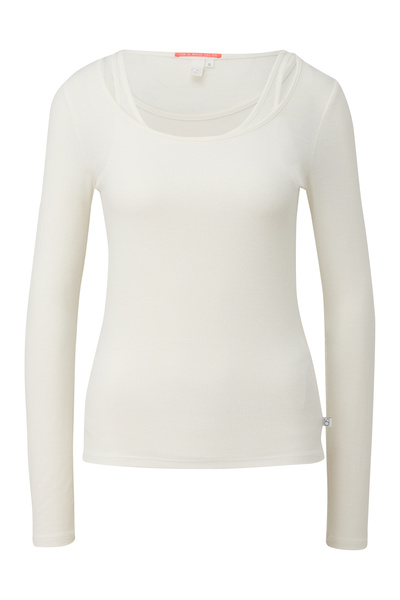 QS by s.Oliver T-Shirt λεπτή εφαρμογή