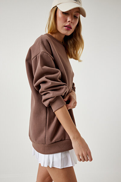 Happiness İstanbul Основен дамски суичър с повдигната норка OW00001