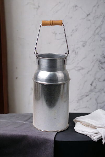 LUCKYHOMES Country Style Galvanized Long Milk Knot 28-13-10cm,Decorative Knot,Stainless Galvanized Long Wide Bucket