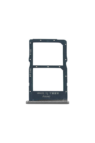 Nettech Huawei P40 Lite Uyumlu Hafıza Kart + Sim Metali - Siyah