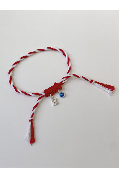 goldberia Marteniçka - Martenitsa Gerçek Gümüş Nazar ve Harf Sallantılı Dilek...