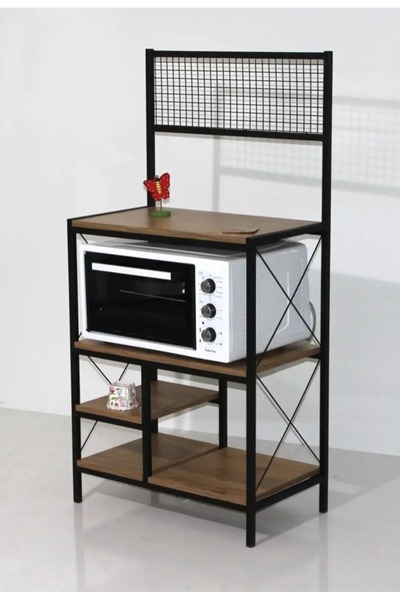 MOBİLYA SARAYI AHŞAP RAFLI METAL LÜKS KİLER