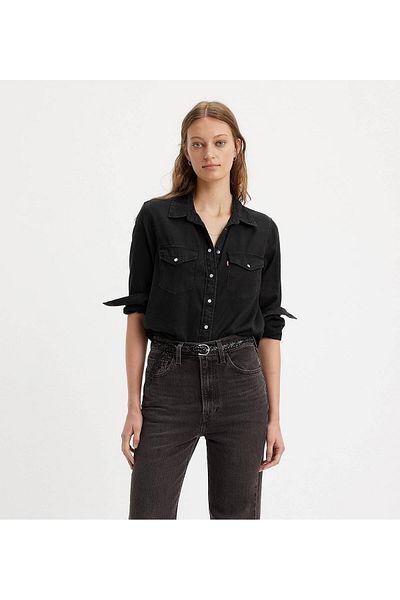 Levi's Cămașă neagră ușoară de jeans 16786-0026