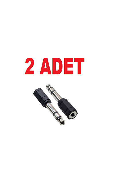 nelerbulurum 2 Adet 3.5 Mm 6.3 Mm Jack Çevirici Piyano Için Kulaklık Çevirici