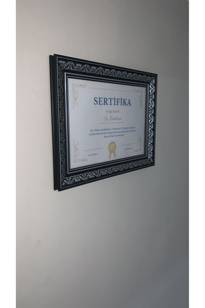 Serita 21x30 Fotoğraf Çerçevesi A4 Diploma Belgelik Çerçeve SİYAH